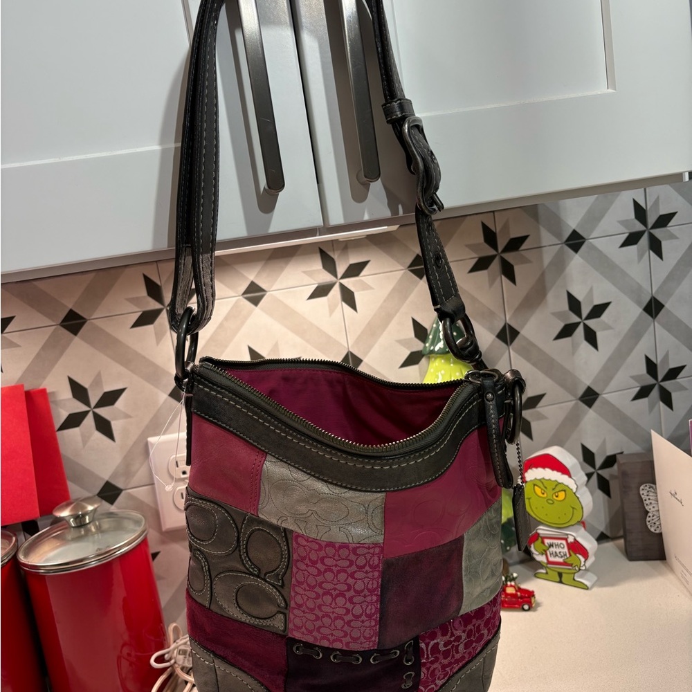 Coach Patchwork Adjustable/Shoulder Bag - Black A… - image 2